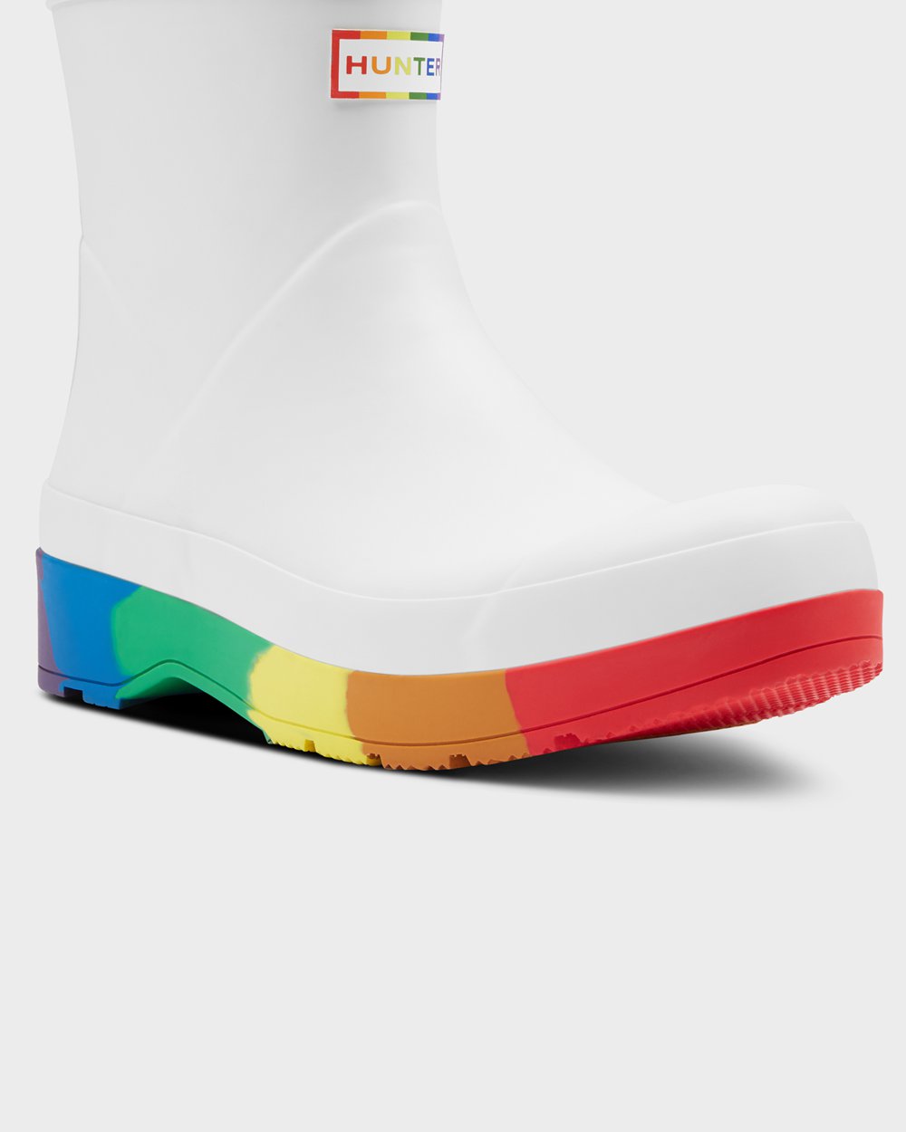 Hunter Play Støvler Herre Hvide | Original Pride Heeled Rain | KYZMV-6450